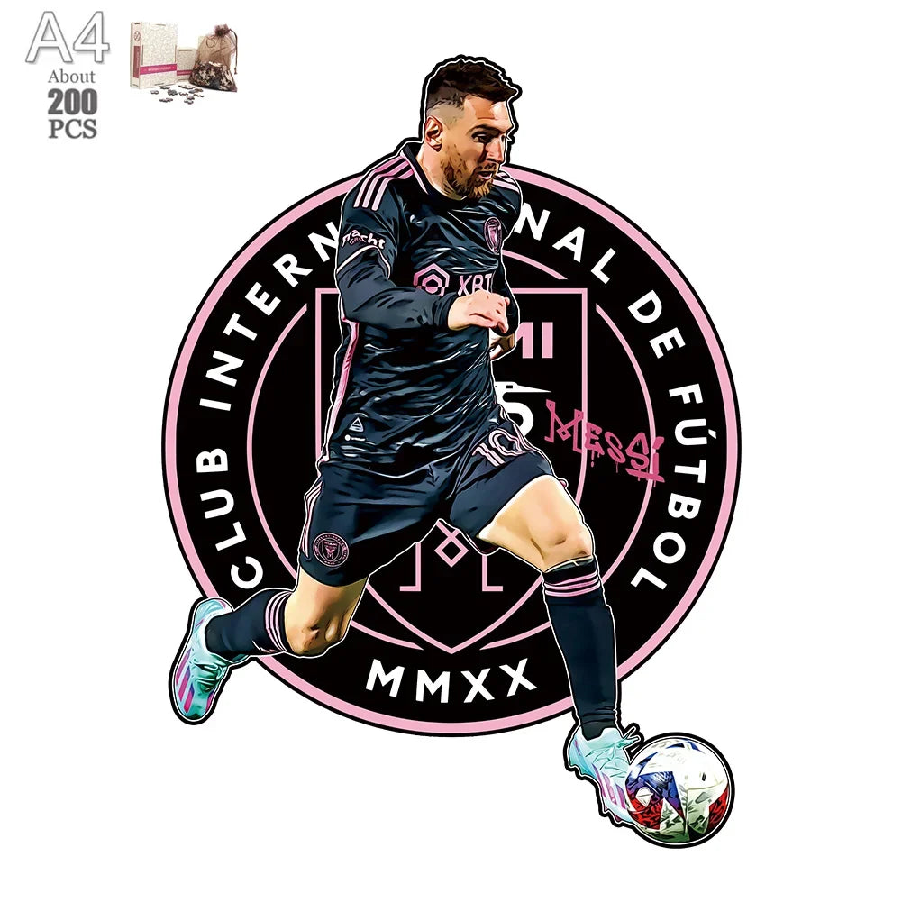 Messi Inter Miami Holzpuzzle