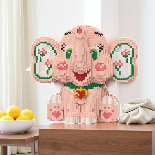 Rosa Elefant Bausteinset