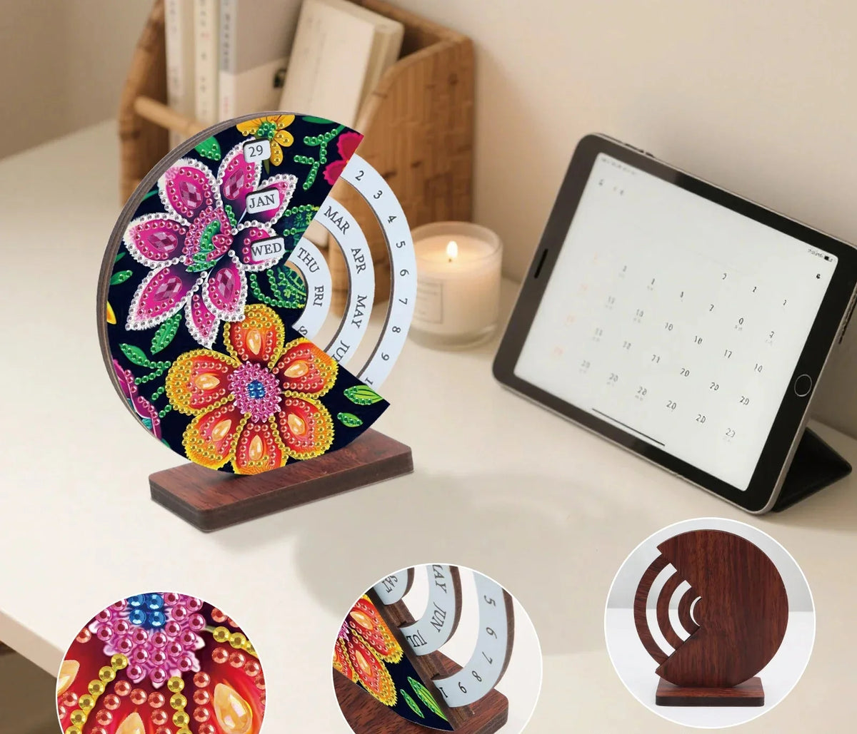 Diamond Painting Rosa & orange Blume