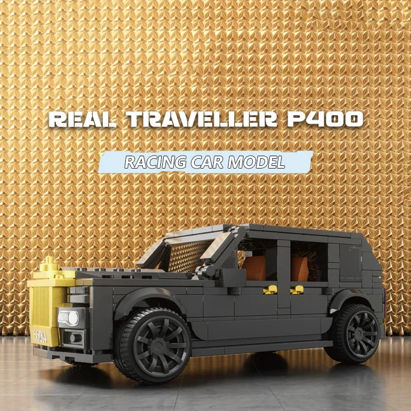 Schwarzes auto Bausteinset
