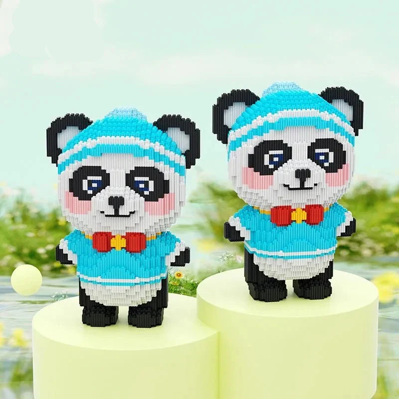 Panda mit Schleife Bausteinset