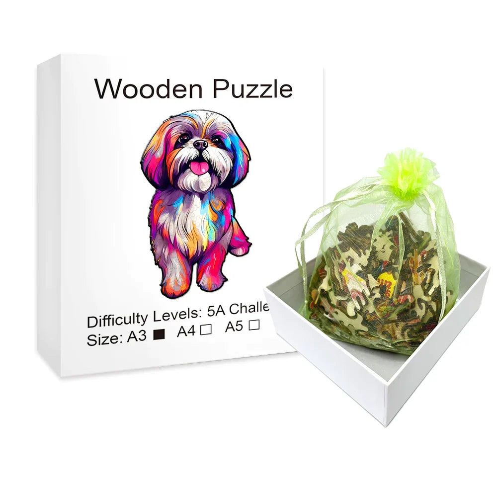 Hündchen Holzpuzzle