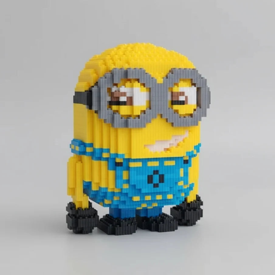 Gelbes Wesen mit Brille Bausteinset