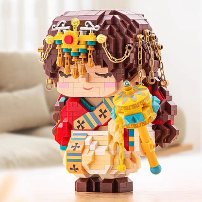 Tibetisches Mädchen Bausteinset
