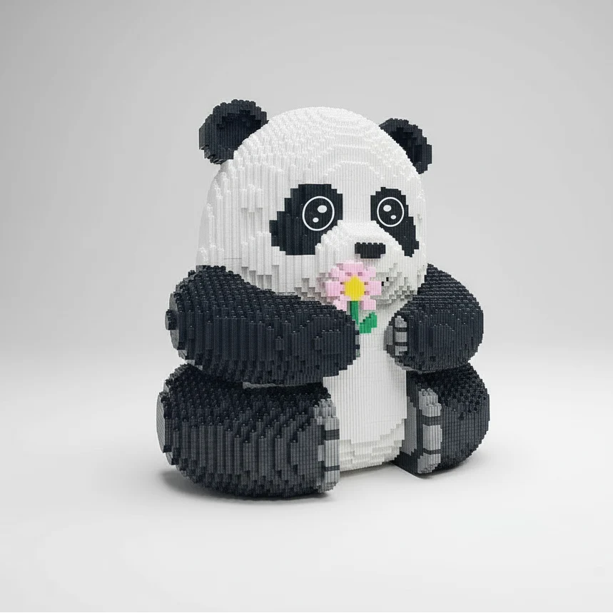 Mega- und Mini-Panda Bausteinset