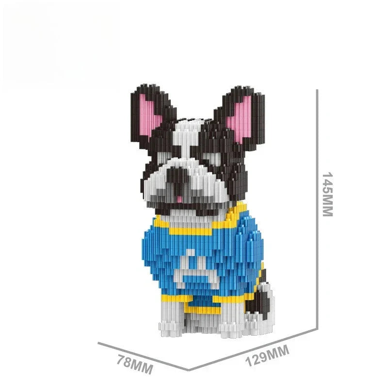 Bulldog mit T-Shirt Bausteinset