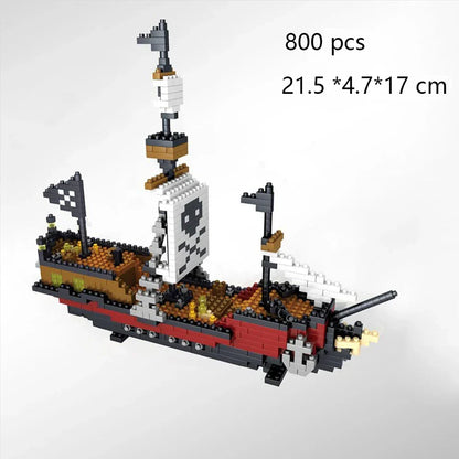 Mini-Piratenschiff Bausteinset