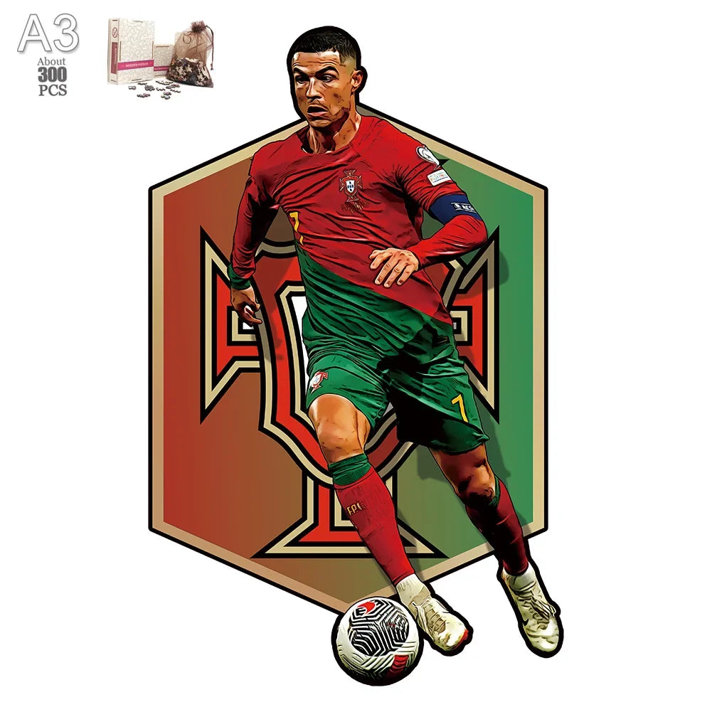 Ronaldo Portugal Logo Holzpuzzle
