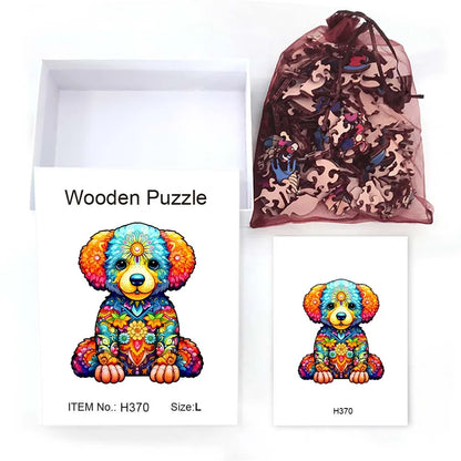 Welpe Holzpuzzle
