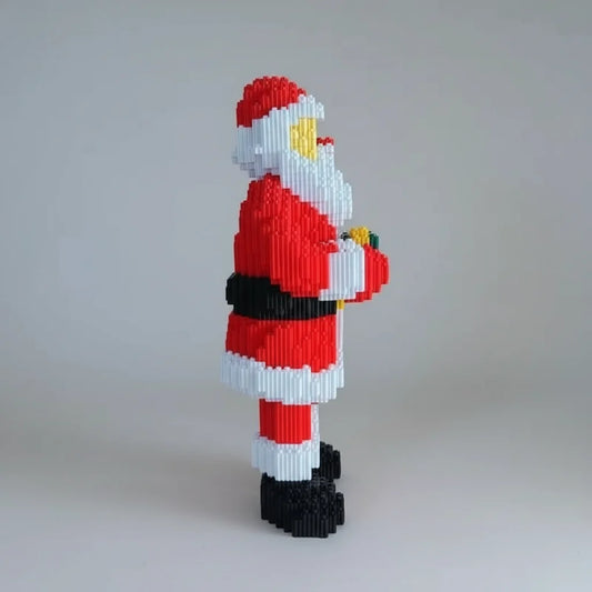 Weihnachtsmann mit Geschenk Bausteinset