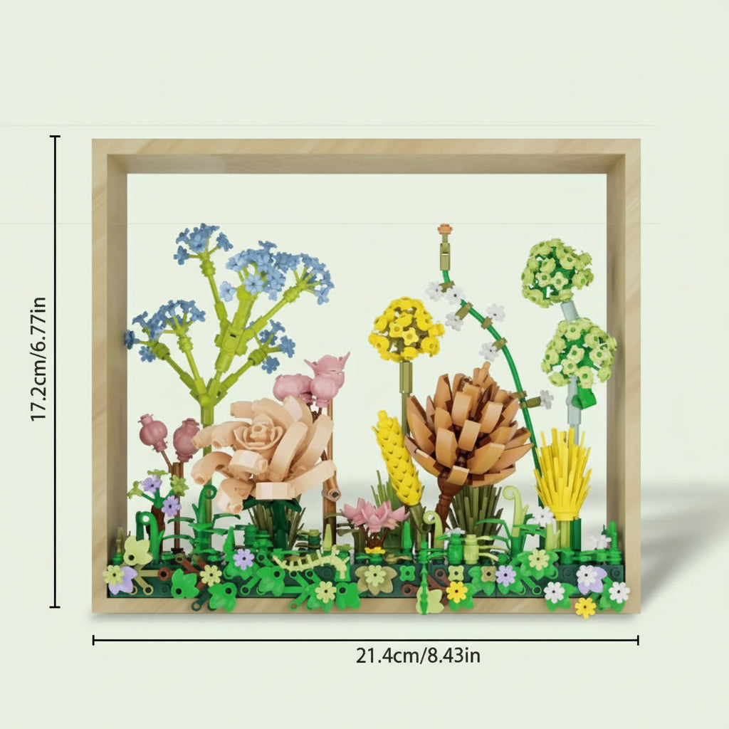 Blumen im Fotorahmen Bausteinset