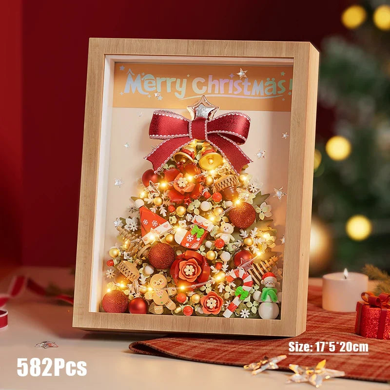 Weihnachtsbaum im Bilderrahmen Bausteinset