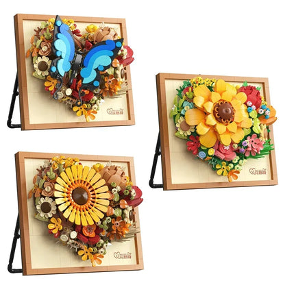 3D Schmetterlingsgemälde Bausteinset