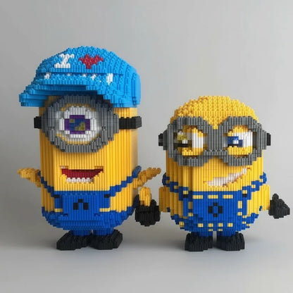 Gelbes Wesen mit Brille Bausteinset