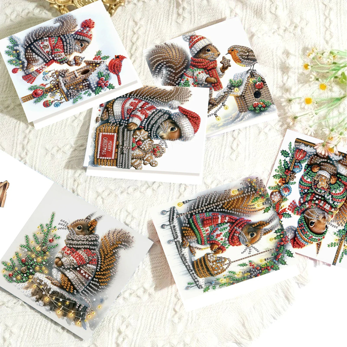 Diamond Painting Weihnachtseichhörnchen