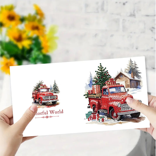 Diamond Painting Auto-Weihnachtskarten