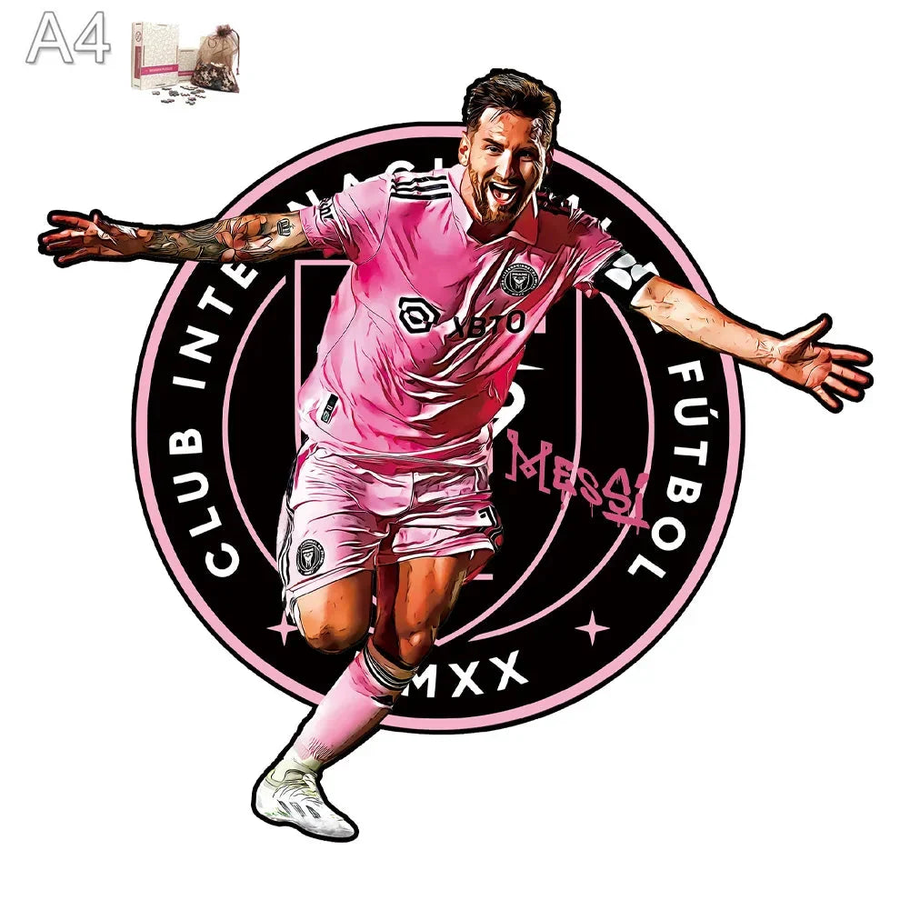 Messi Inter Miami Heimtrikot Holzpuzzle