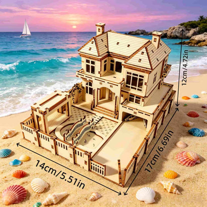 Ferienhaus 3D-Holzbausatz