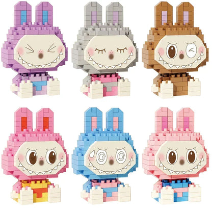 Mini Brauner Labubu Bausteinset