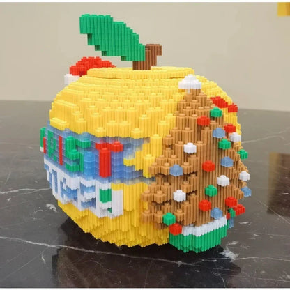 3D Gelber Weihnachtsapfel Bausteinset