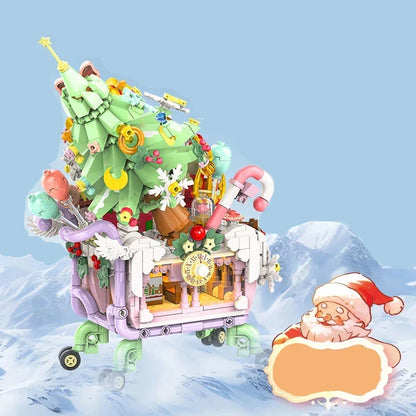 Weihnachts-Einkaufswagen Bausteinset