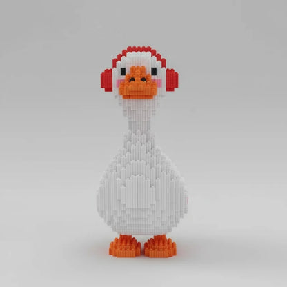 Gans mit Kopfhörer Bausteinset