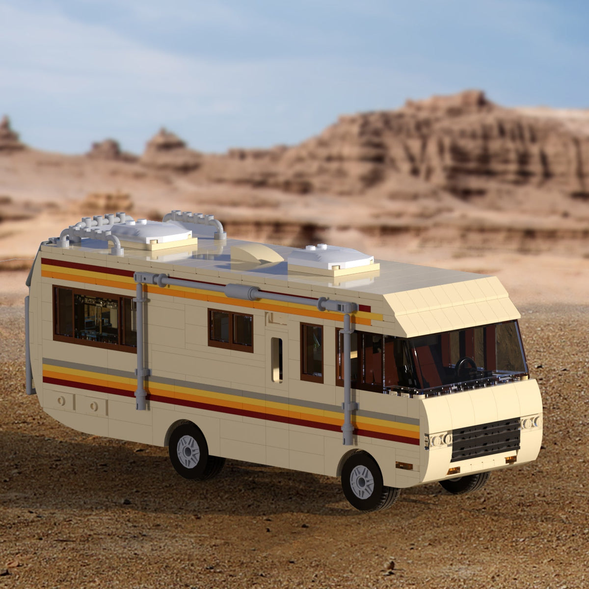 Altmodisches Wohnmobil Bausteinset