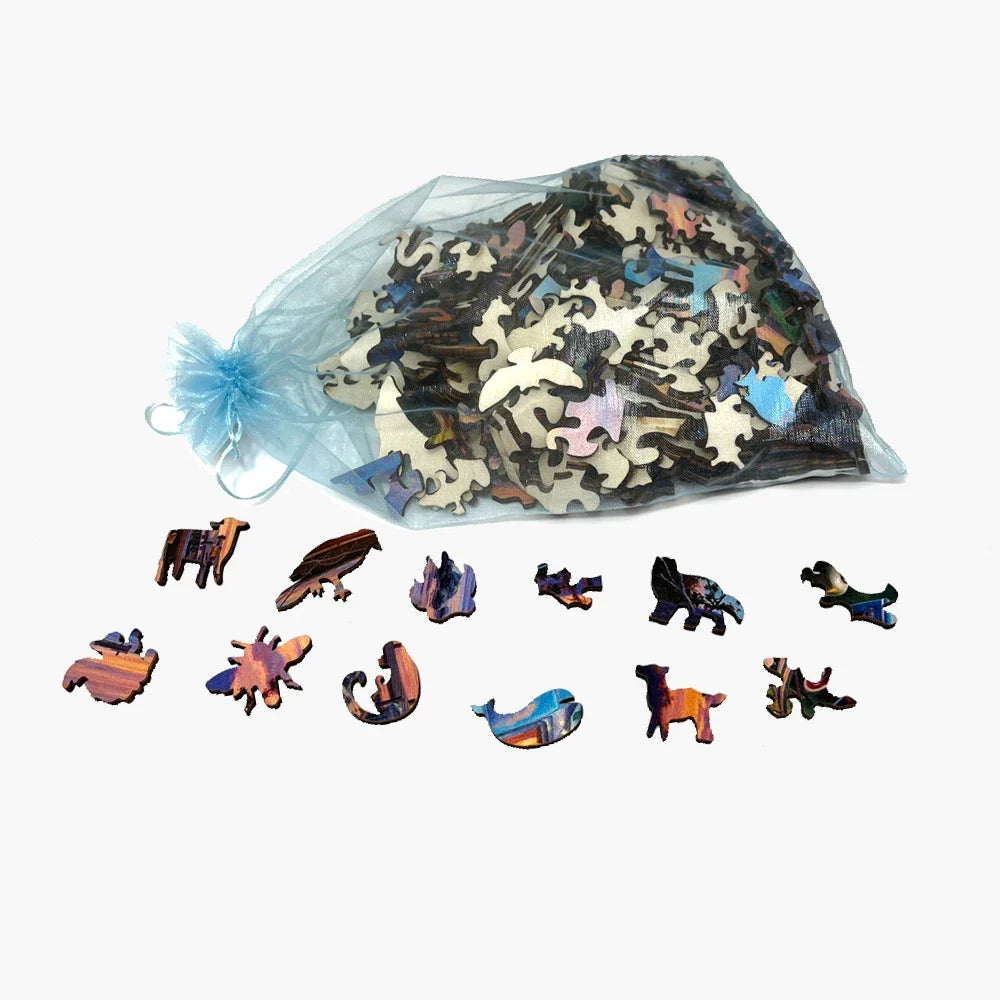 Niedlicher Hund Holzpuzzle