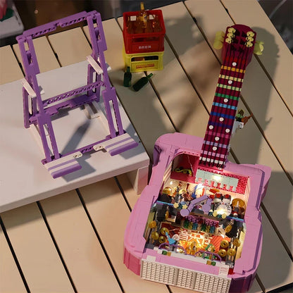 Rosa Gitarre Bausteinset