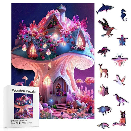 Magischer Pilz Holzpuzzle
