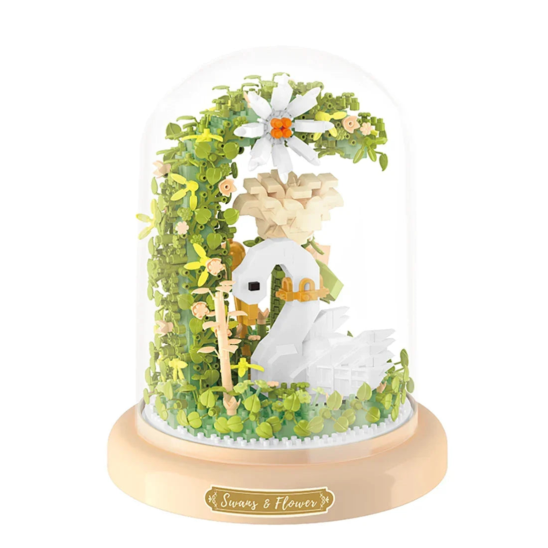 Schwan in Blumen Bausteinset