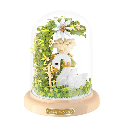 Schwan in Blumen Bausteinset