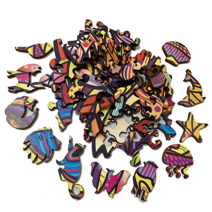 Schöner Pfau Holzpuzzle
