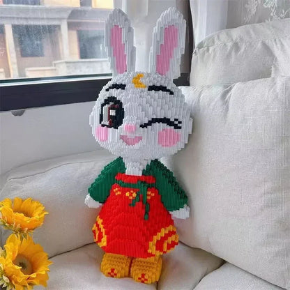 Kaninchen im Kleid Bausteinset