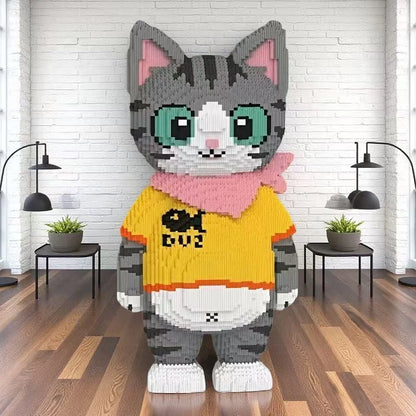 MEGA Katze mit Schal Bausteinset