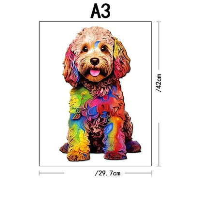 Niedlicher Hund Holzpuzzle