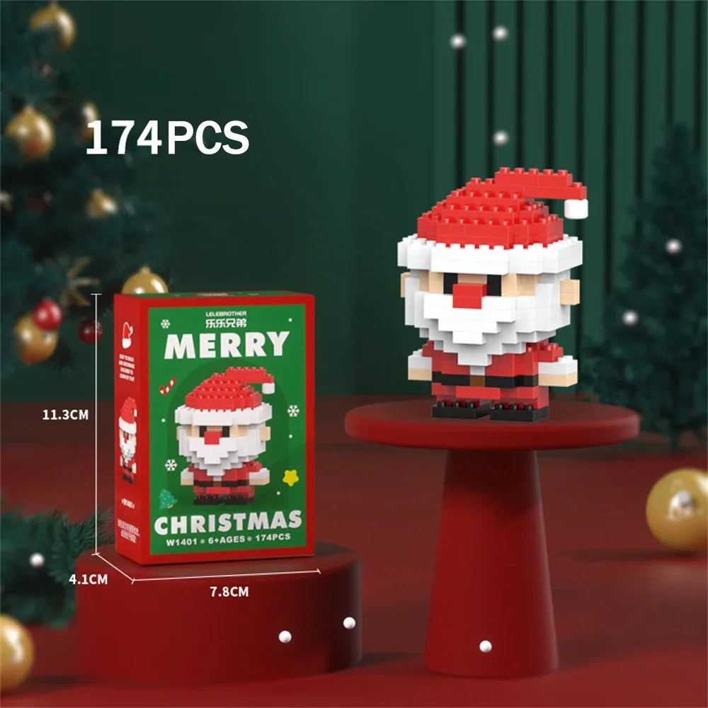 Lustige Weihnachts-Minis Bausteinset
