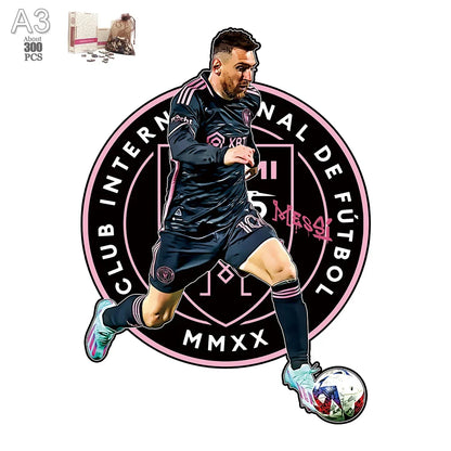 Messi Inter Miami Holzpuzzle
