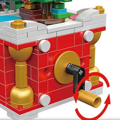 Musikalisches Weihnachtsdorf Bausteinset