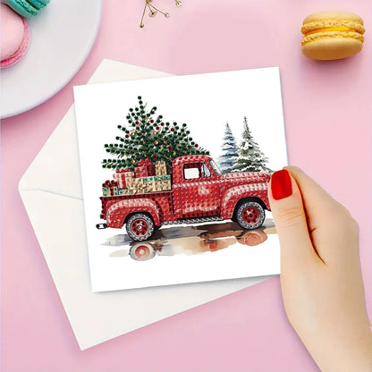 Diamond Painting Auto-Weihnachtskarten