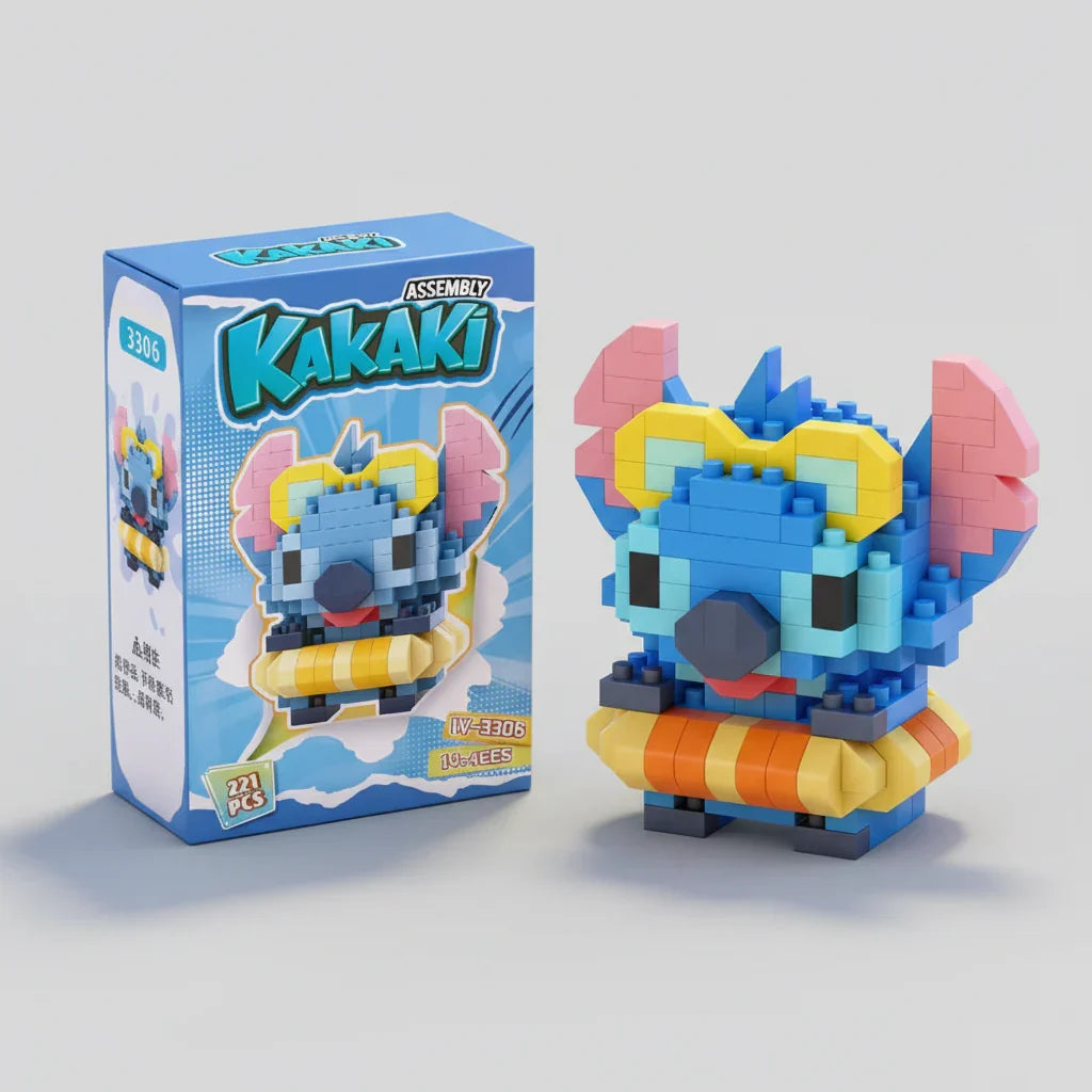Mini blaue Wesen Bausteinset
