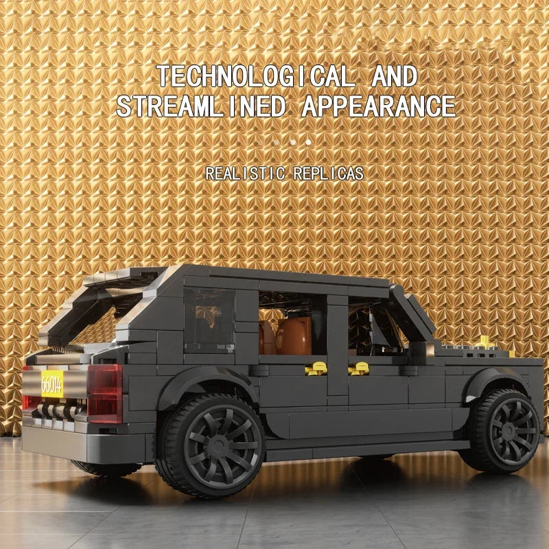 Schwarzes auto Bausteinset
