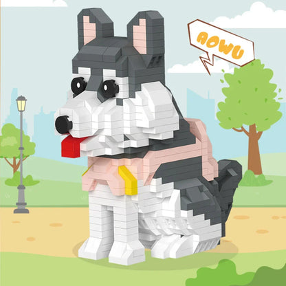 Grauer Husky Bausteinset