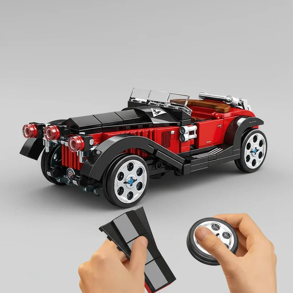 Retro Hot Rod Auto Bausteinset