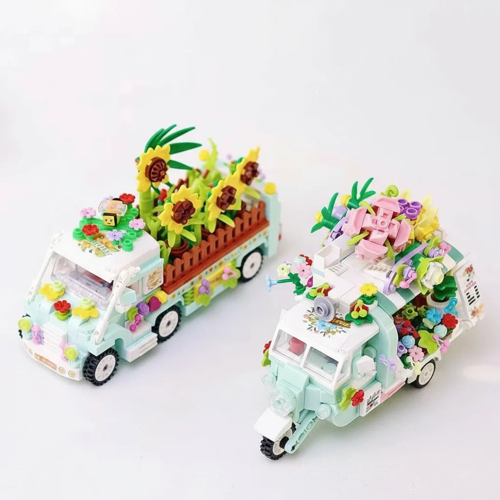 Sonnenblumenwagen Bausteinset
