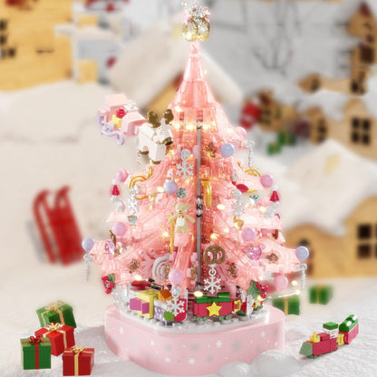 Rosa Weihnachtsbaum Bausteinset