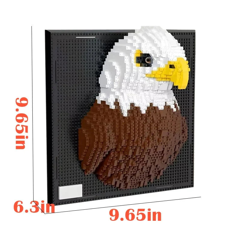 Adler auf Bauplatte Bausteinset