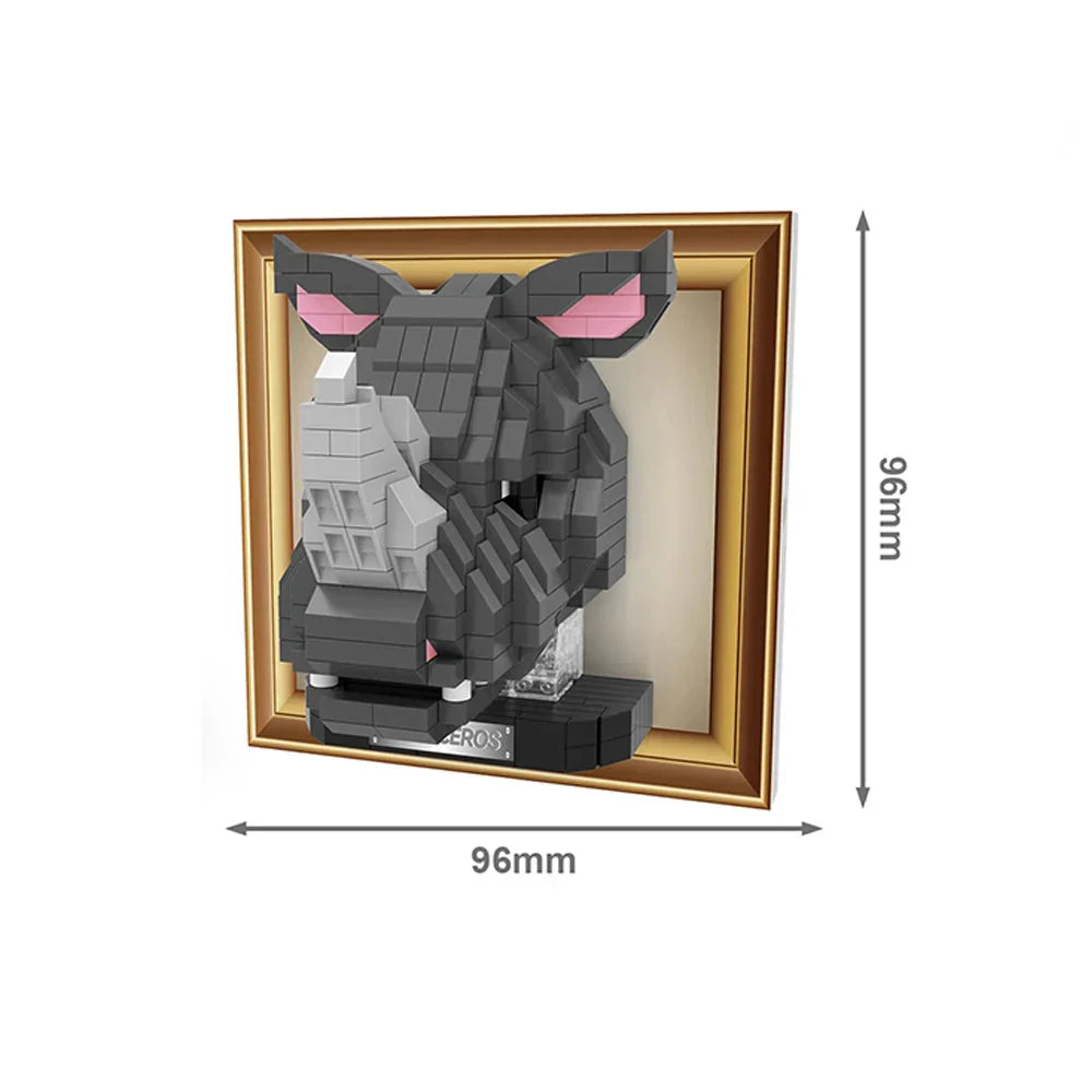 Mini 3D Bild Nashorn Bausteinset