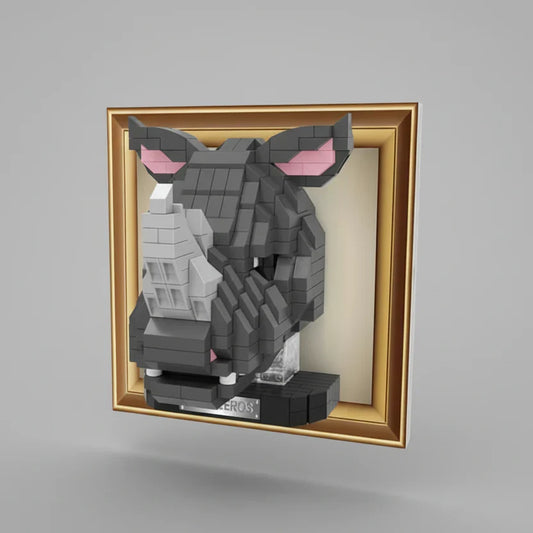 Mini 3D Bild Nashorn Bausteinset