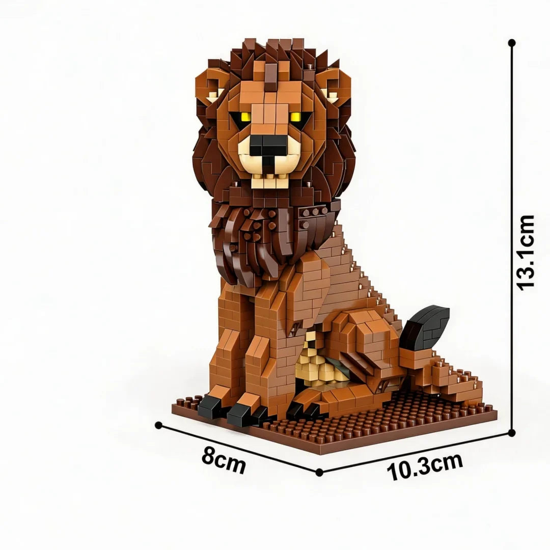 Löwe auf Bauplatte Bausteinset